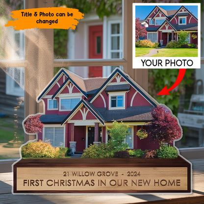 House Acrylic Plaque , Wooden Standee Customized, Personalized Shape
