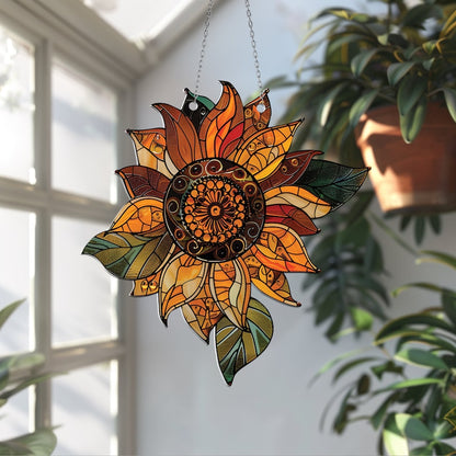 Sunflower Acrylic Window Hanging, Gift For Sunflower Flower Lovers