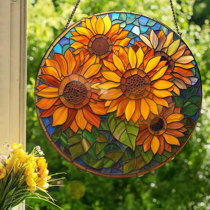 Sunflowers Window Hanging Acrylic