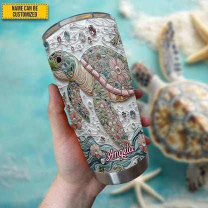 Sea Turtle Tumbler - Personalized Turtle Tumbler
