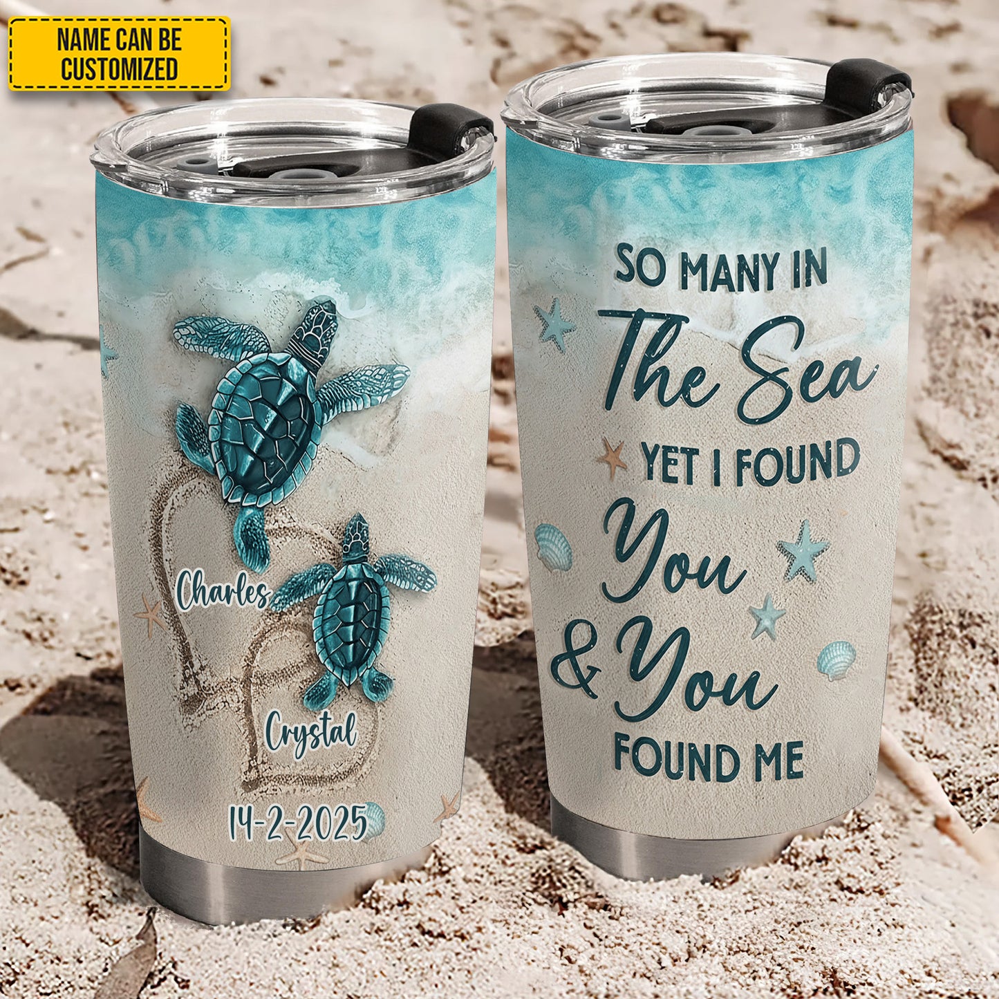 Sea Turtle Tumbler - Personalized Turtle Tumbler