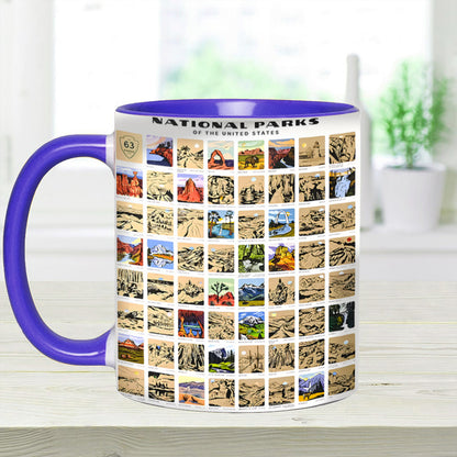US National Park Bucket List Accent Mug