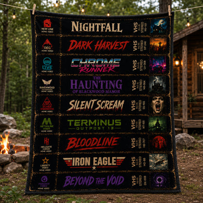 Retro Horror VHS Blanket Version 6