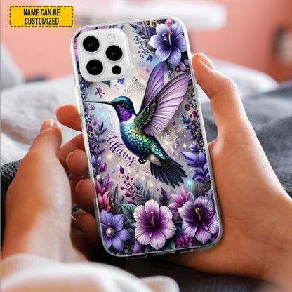 Personalized Hummingbird Floral Phone Case