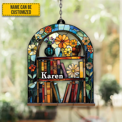 Personalized Bookshelf Collection Acrylic Window Hanging