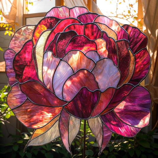 Romantic Peony Faux Acrylic Window Hanging