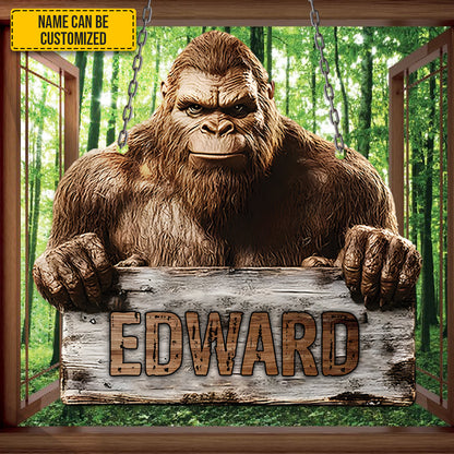 Sasquatch Says Hi - Personalized Acrylic Window