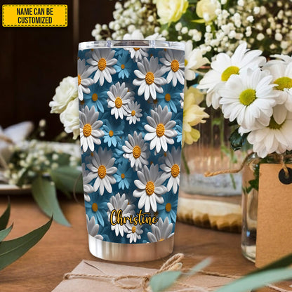 Daisy Flower Tumbler - Personalized Tumbler
