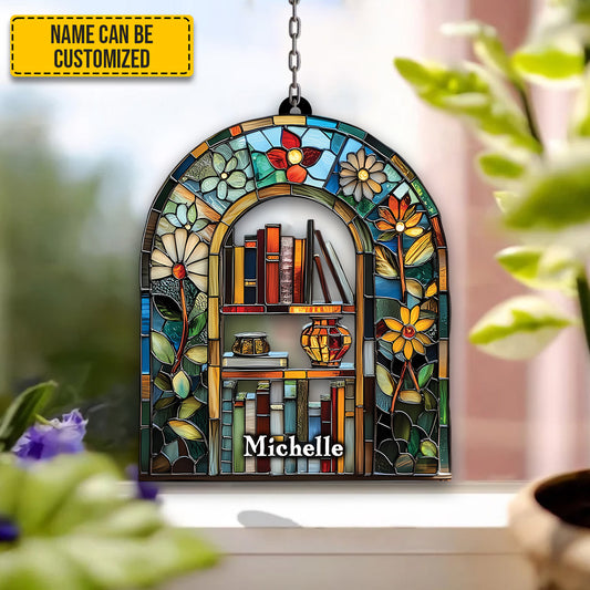 Personalized Bookshelf Collection Acrylic Window Hanging