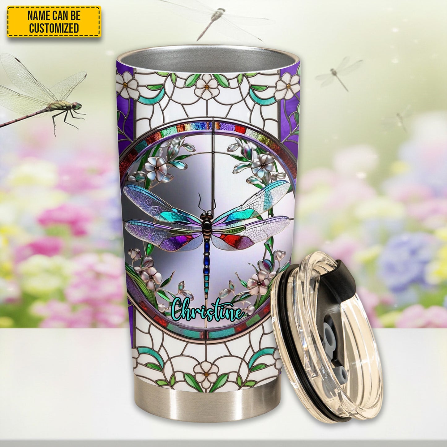 Beautiful Dragonfly - Personalized dragonfly Tumbler