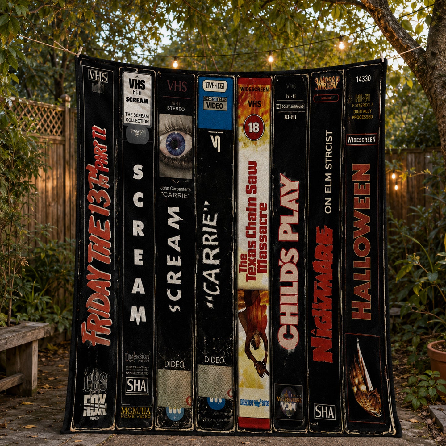 Retro Horror VHS Blanket Version 2