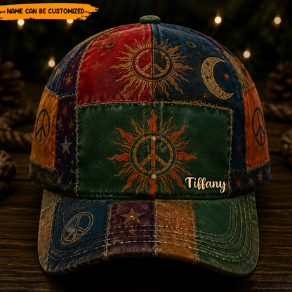 Personalized Hippie Patchwork Classic Cap