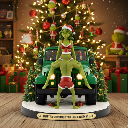 Naughty Green Christmas – Funny Couple Acrylic Plaque