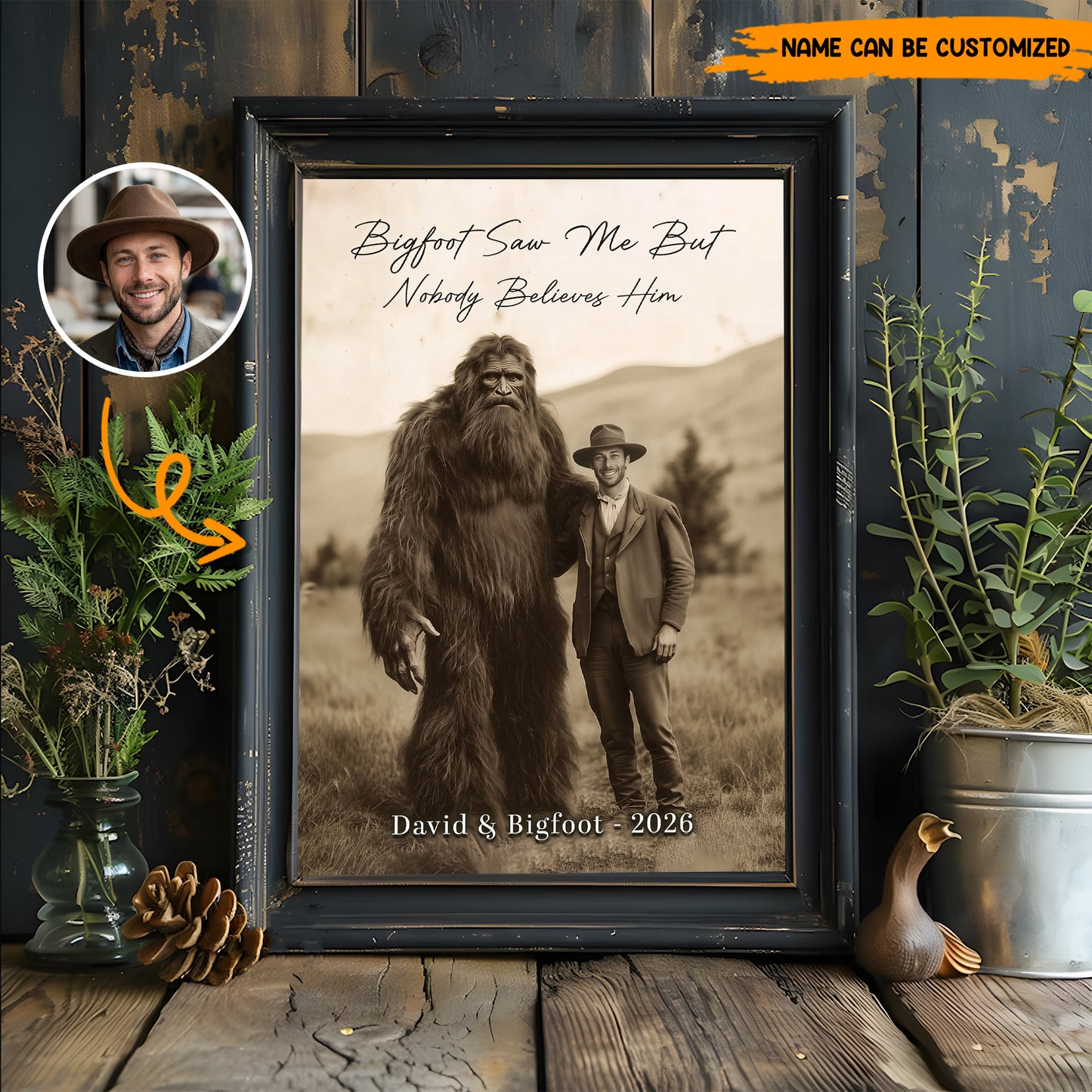 Bigfoot Saw Me But Nobody Believes Him - Personalized Poster Canvas