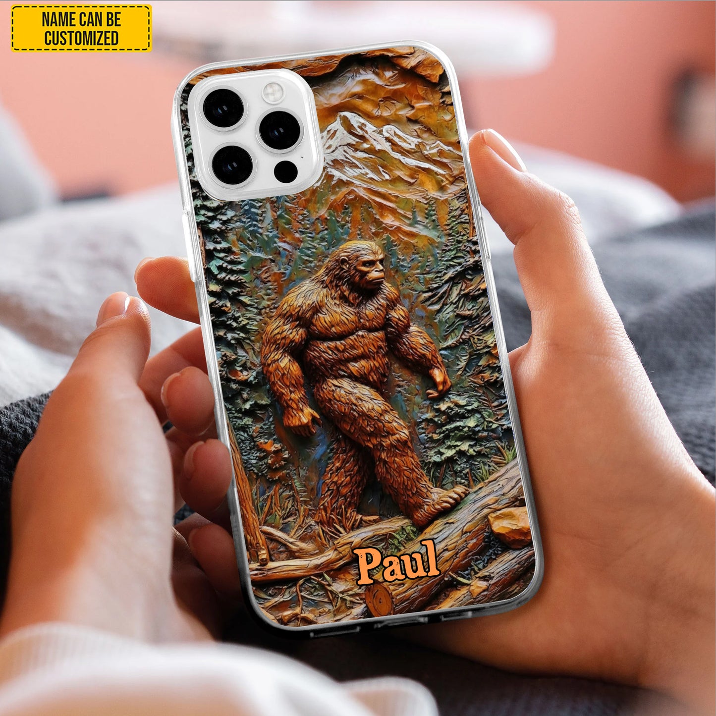 Bigfoot In Forest - Personalized Bigfoot Phone Case