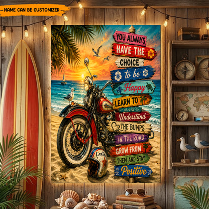 Positive Beach Rider – Personalized Poster Canvas