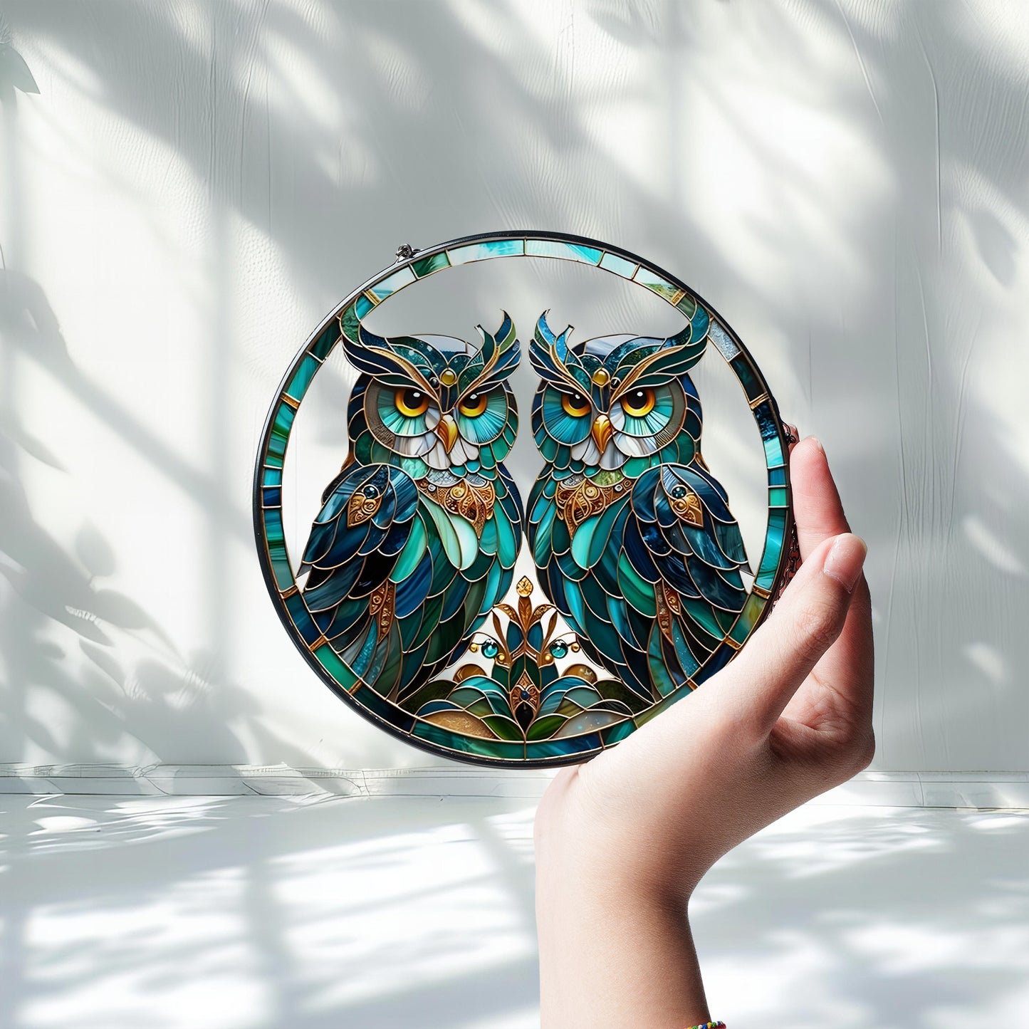 Beautiful Owl Acrylic Suncatcher Window