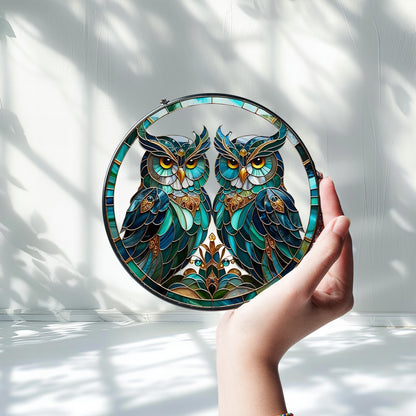 Beautiful Owl Acrylic Suncatcher Window