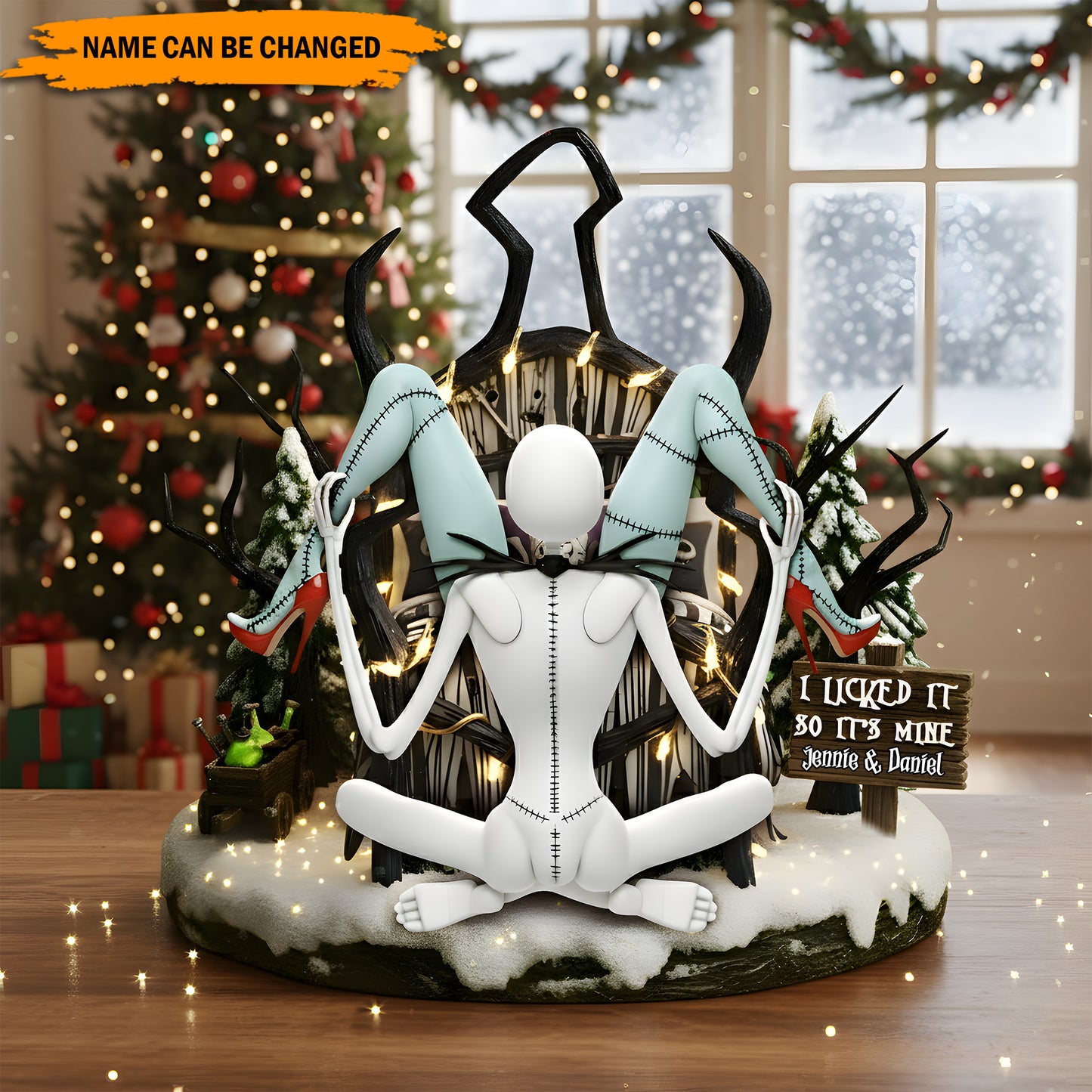 Naughty Holiday Love – Personalized Funny Couple Plaque