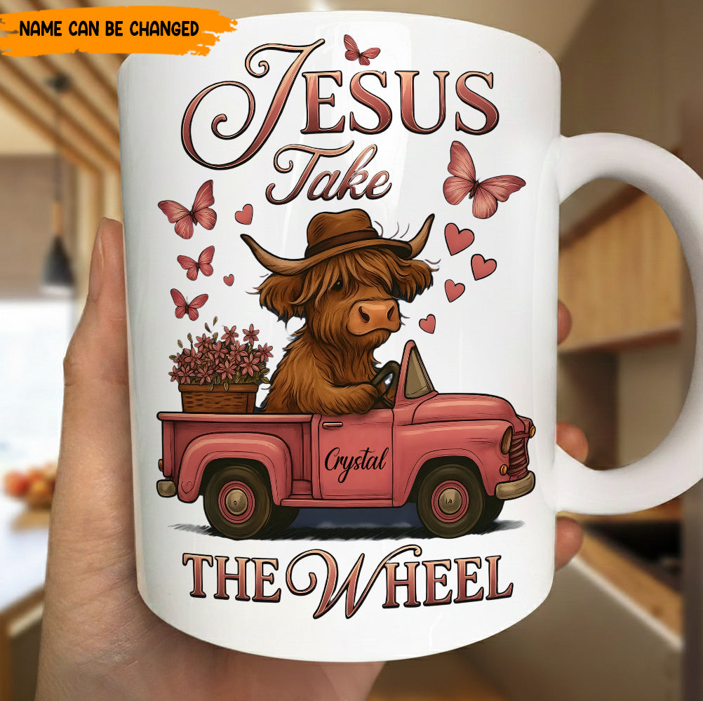 Personalized Highland Cow Funny Christian Mug, Perfect Gift Mug