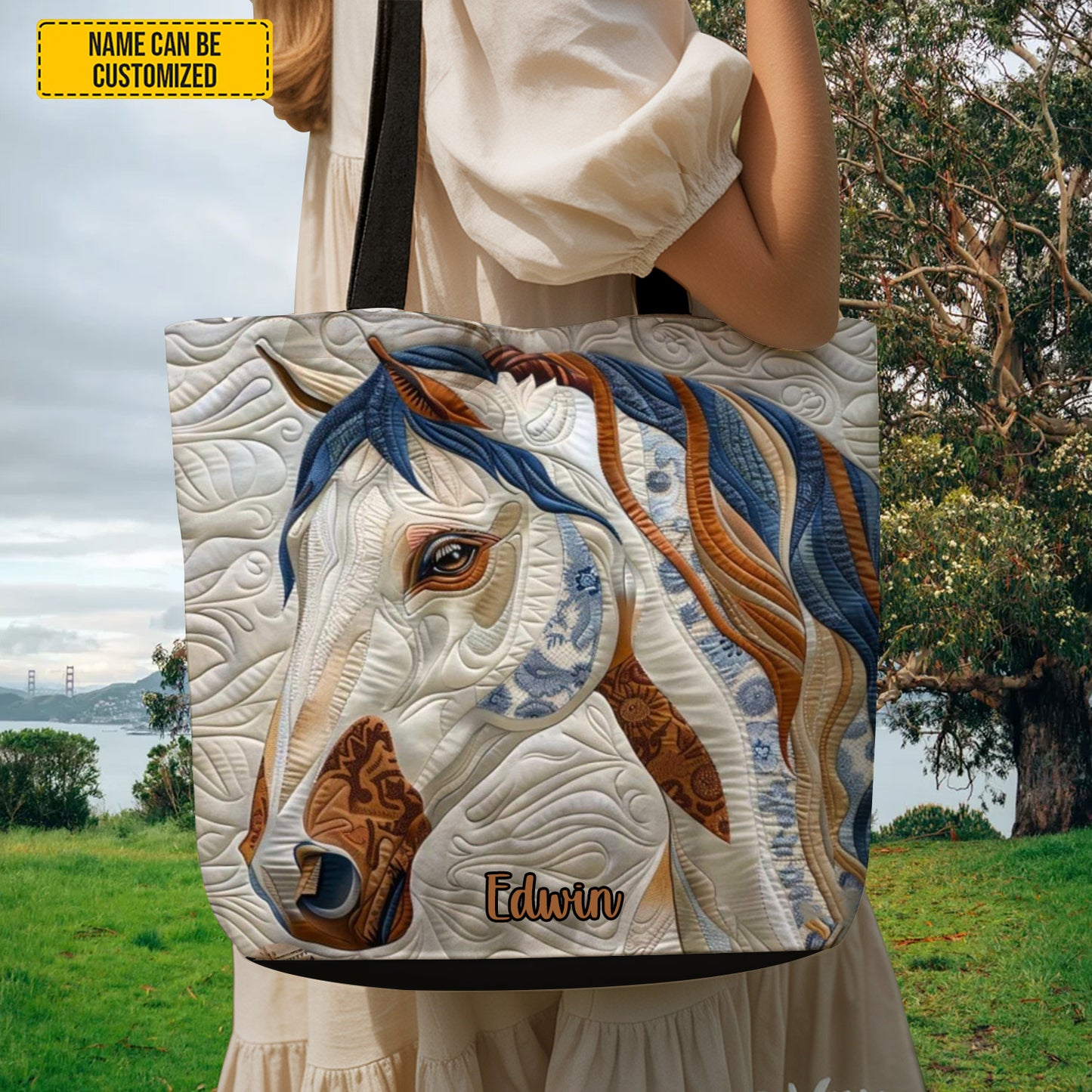 Love Horse - Personalized Horse Tote Bag