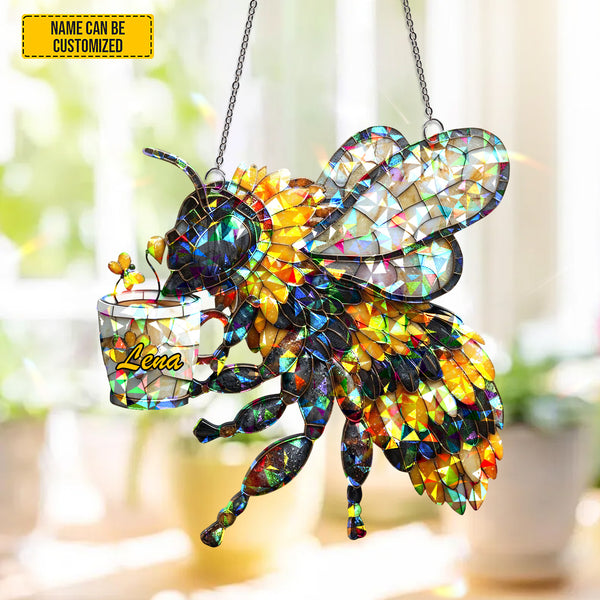 Bee Brings Coffee - Personalized Bee Hologram Ornament