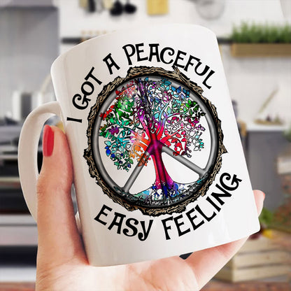 Hippie I Got A Peaceful - Hippie  Peace White Mug