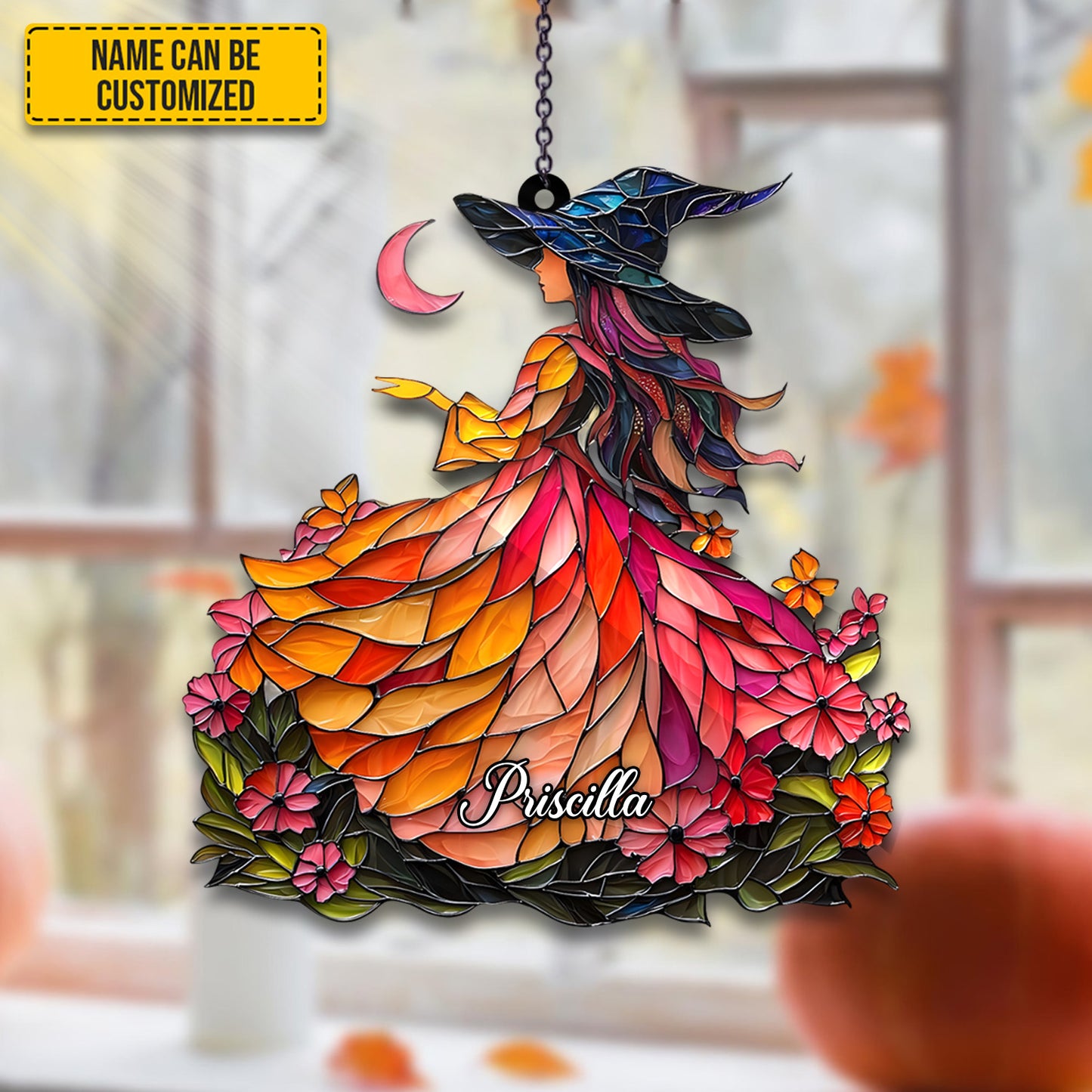 Witch Suncatcher Arcylic window - Personalized Witch Acrylic Window