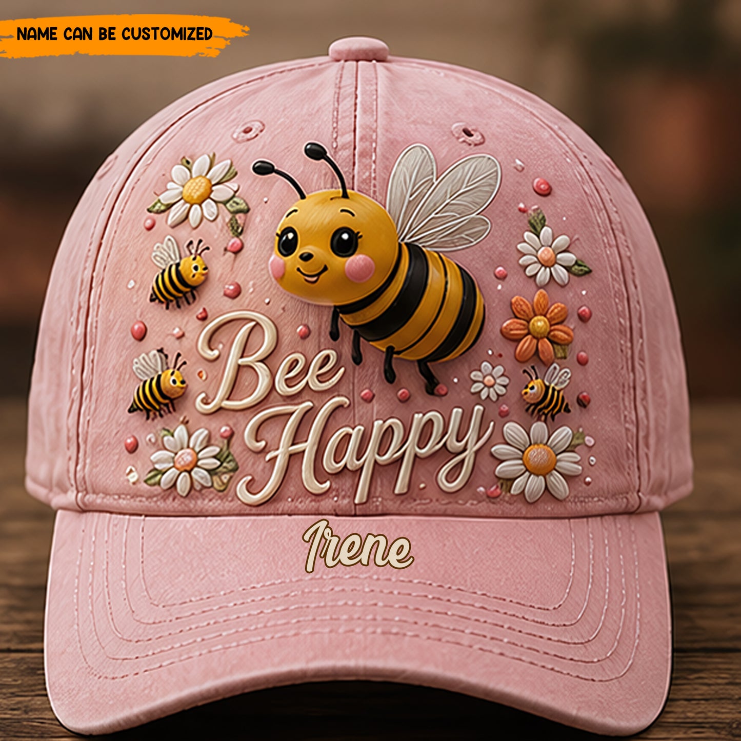 Bee Happy - Personalized Bee Classic Cap