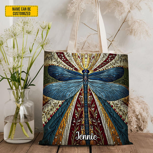 Mystic Dragonfly – Personalized Tote Bag