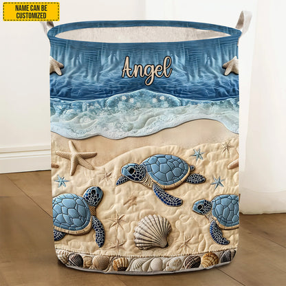 Ocean Journey – Personalized Sea Turtle Laundry Hamper
