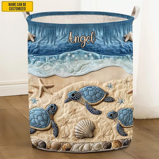 Ocean Journey – Personalized Sea Turtle Laundry Hamper