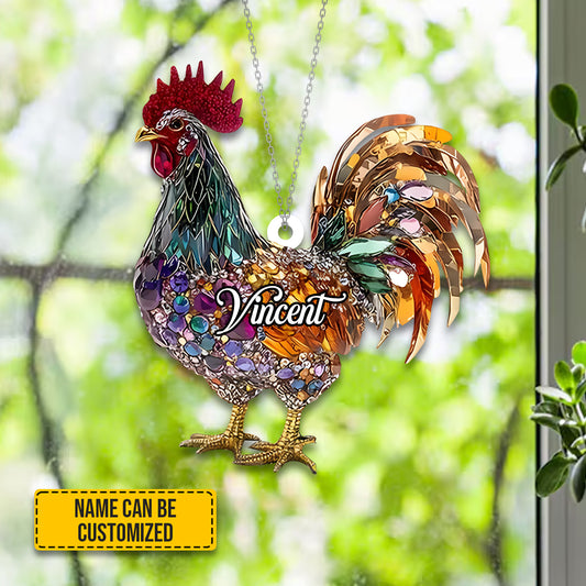 Personalized Flat Acrylic Chicken Window Art – A Charming and Rustic Touch for Any Home or a Thoughtful Gift