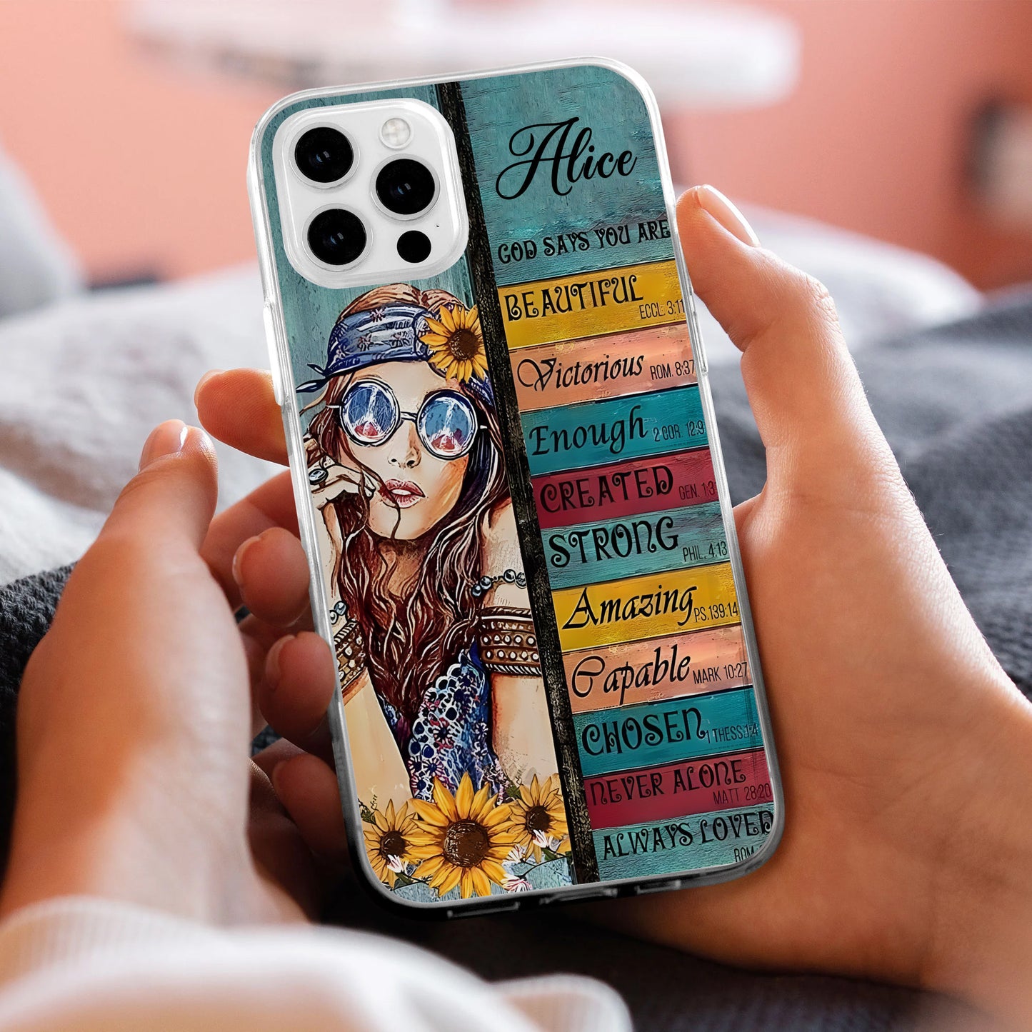 Personalized Hippie Girl Phone Case