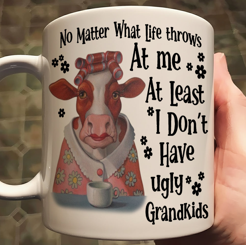 No Matter What Life Throws At Me - Funny Cow Mug
