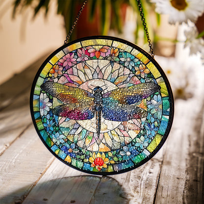 Beautiful Dragonfly Stained Glass Suncatcher