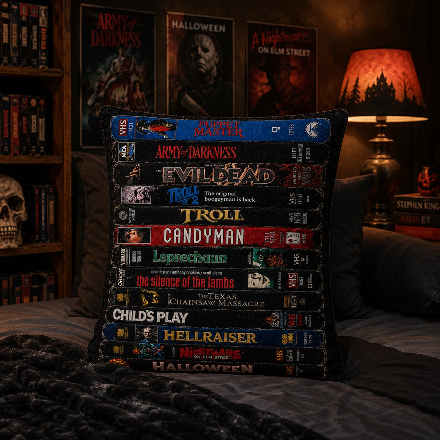 Retro Horror VHS Pillow Version 2