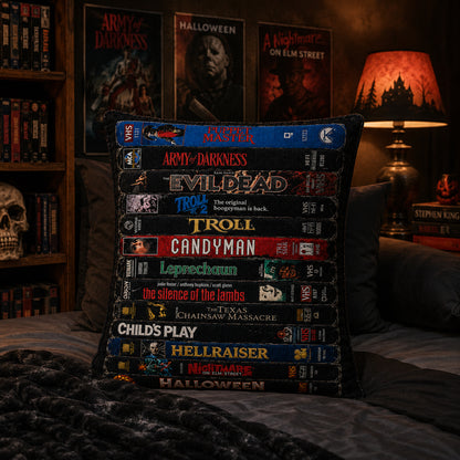 Retro Horror VHS Pillow Version 2