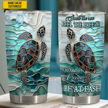 Smell The Sea - Personalized Turtle Tumbler