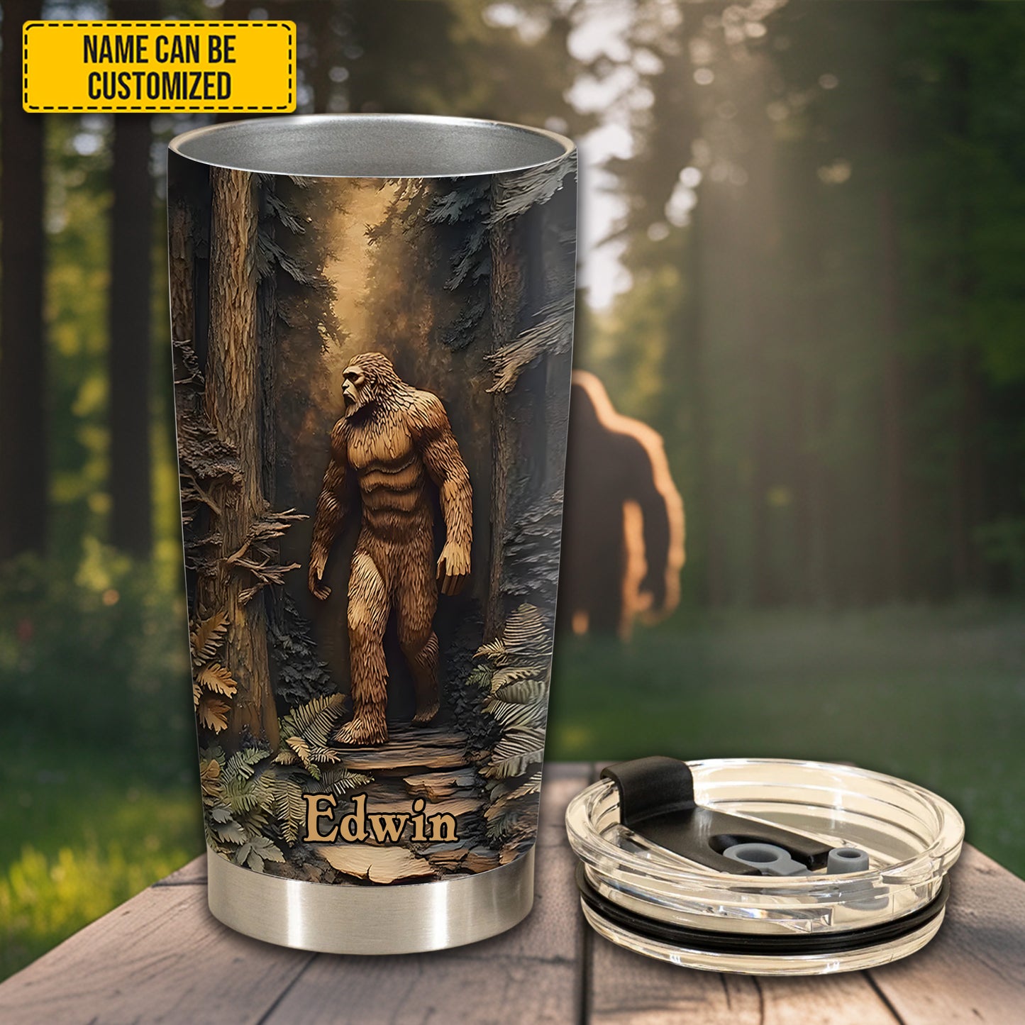 Legend in the Trees – Personalized Sasquatch Tumbler