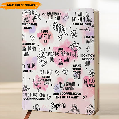 Personalized Affirmation Leather Journal