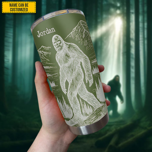 Personalized Funny Bigfoot Trees Tumbler