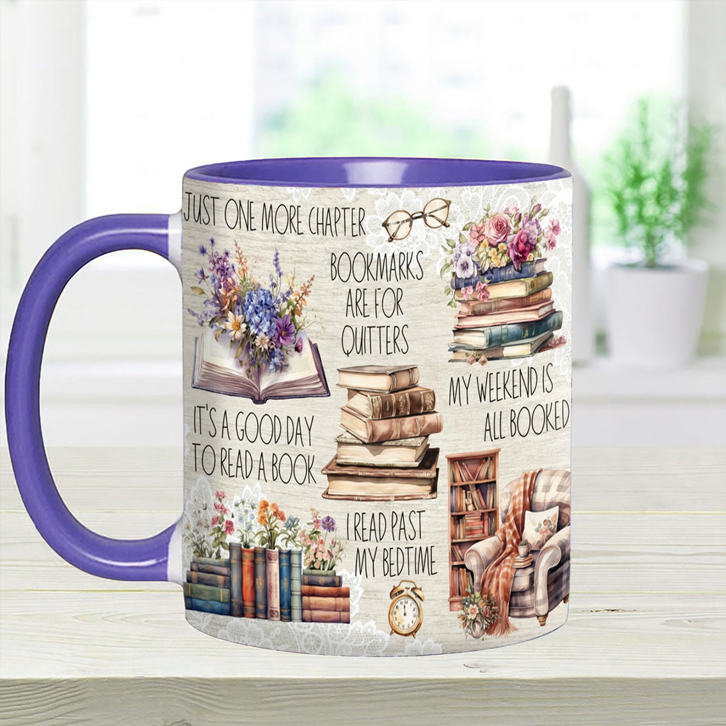 Just A Girl Who Loves Books Accent Mug