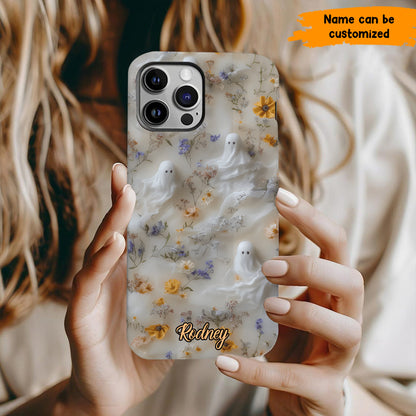 Ghost & Flowers  – Personalized Phone Case