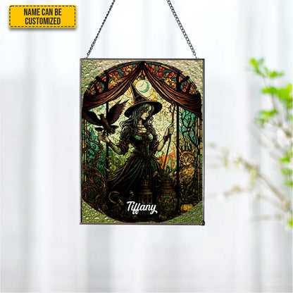 Personalized Witch Water Ripple Acrylic Suncatcher