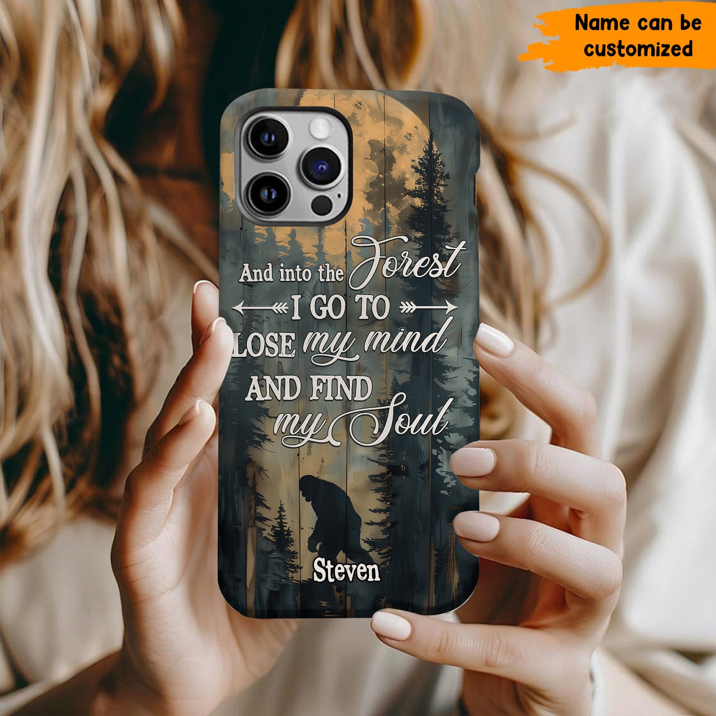Into the Woods - Personalized Bigfoot Phone Case