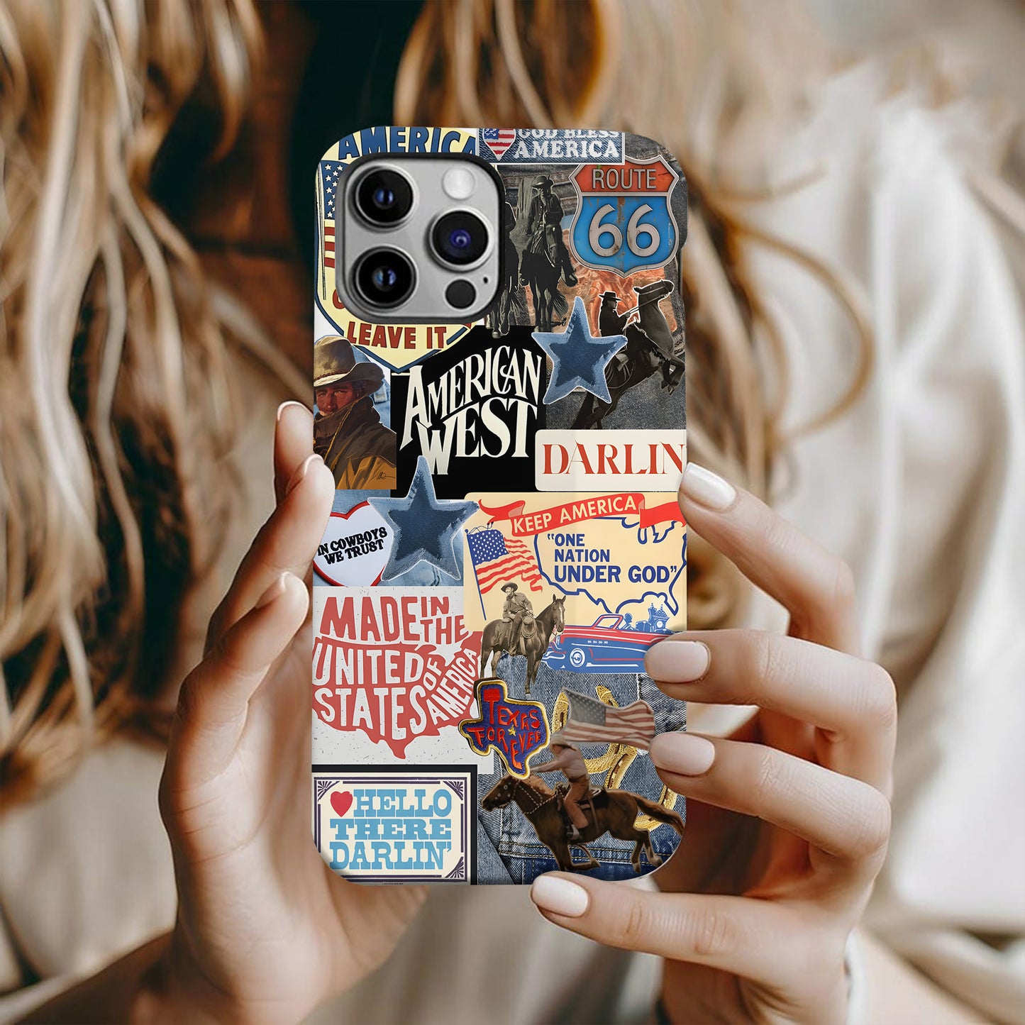 American West Collage – Cowboy Spirit Phone Case