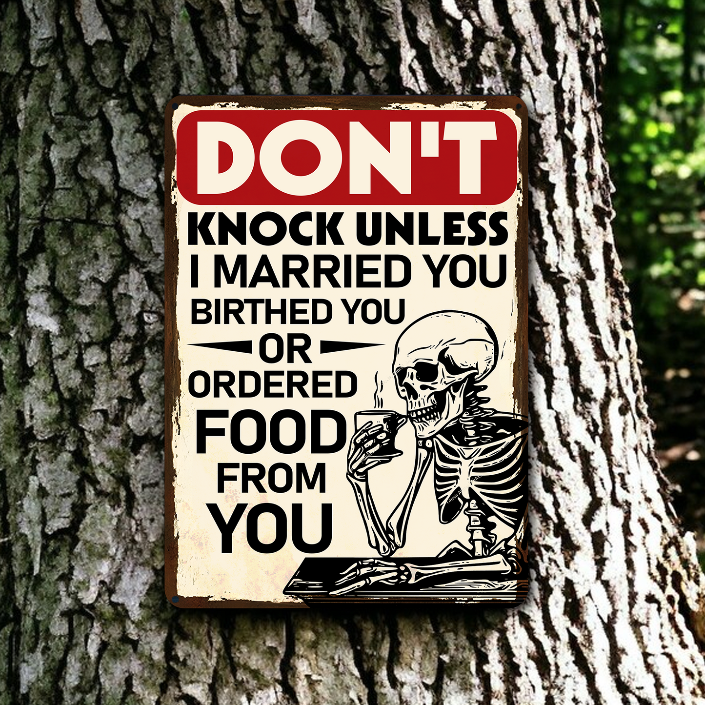 Don't Knock Unless I Married You Funny Metal Sign - Gift For Home Decor
