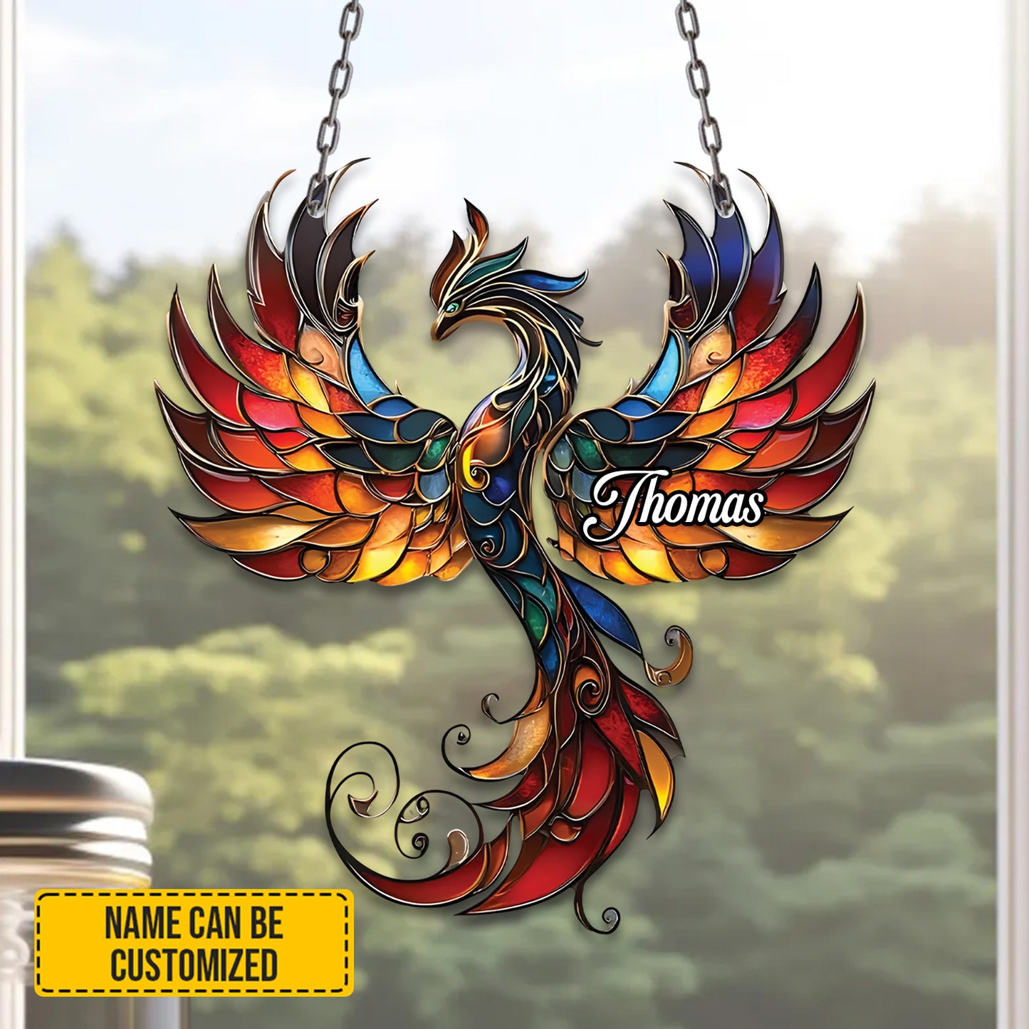 Personalized Phoenix Acrylic Window Hanging