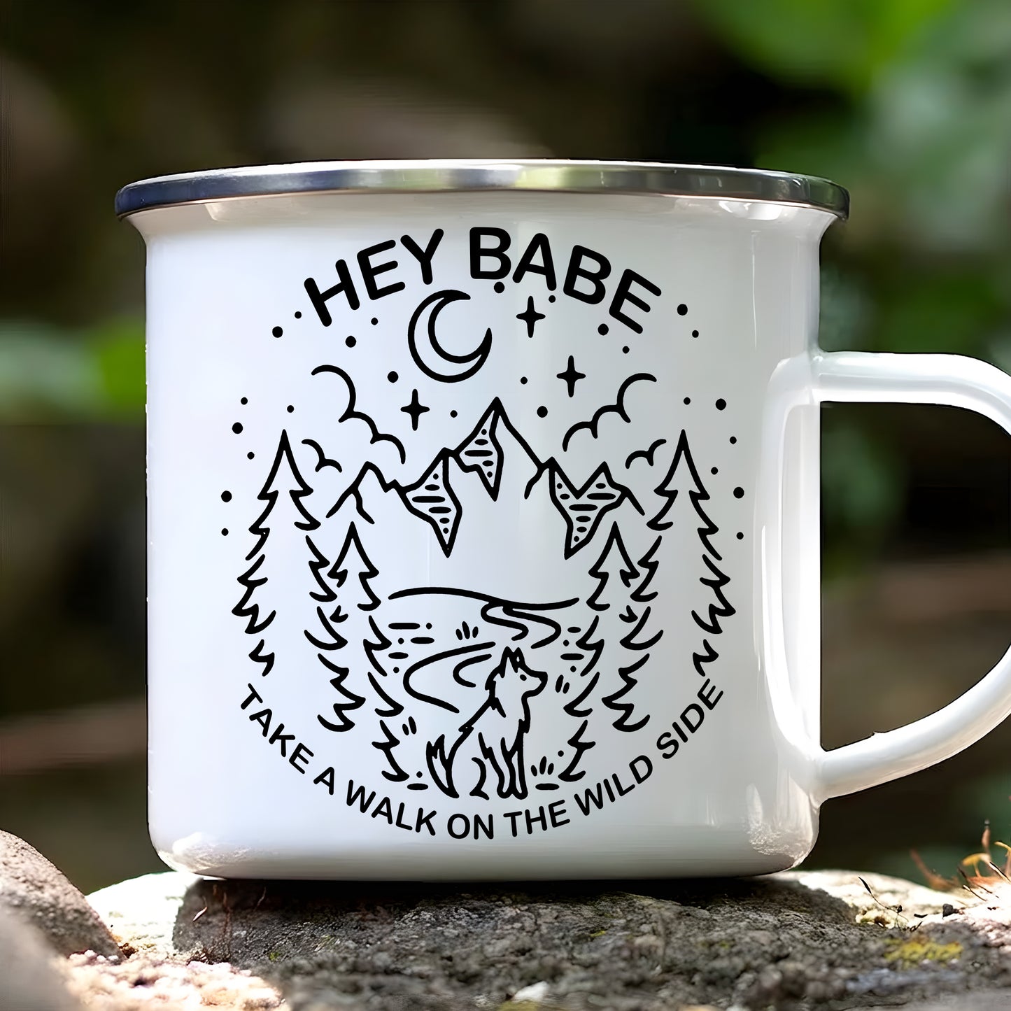 Take A Walk On The Wild Side Enamel Mug